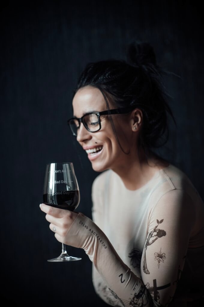 Alcoholism rehab san diego female portrait pretty brunette girl millennial holds a