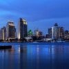 cityscape skyline night blue california bay reflections nighttime san diego blues san diego bay dual diagnosis rehab california