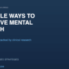 Infographic listing 5 simple evidence-based ways to improve mental health daily