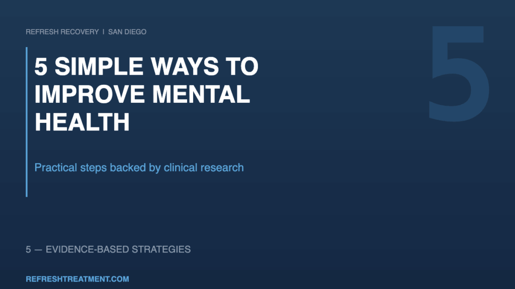 5 Simple Ways to Improve Your Mental Health — Starting Today | Refresh ...