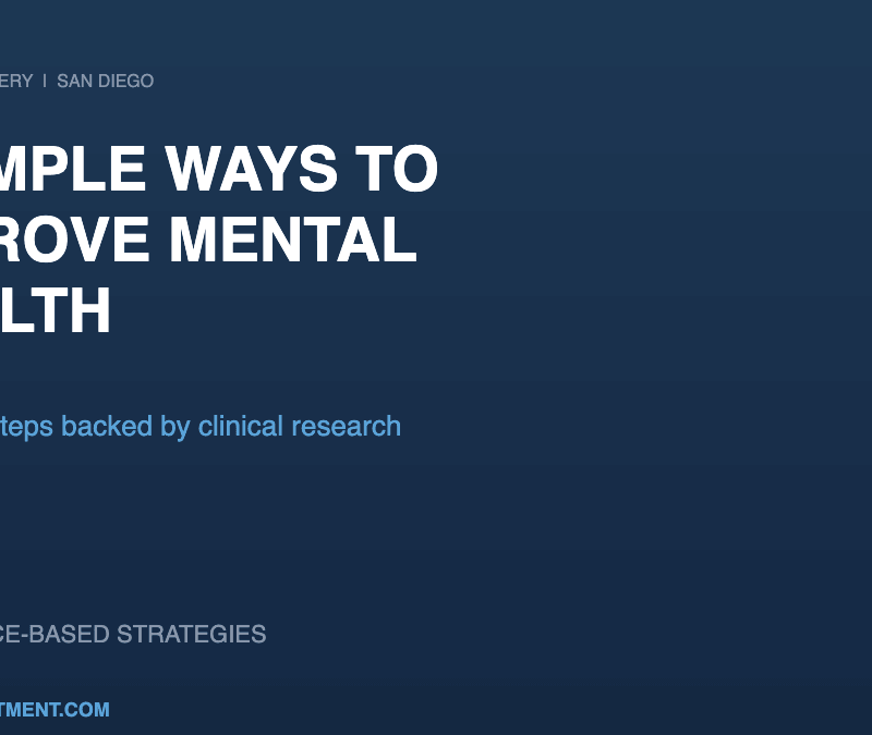 Infographic listing 5 simple evidence-based ways to improve mental health daily