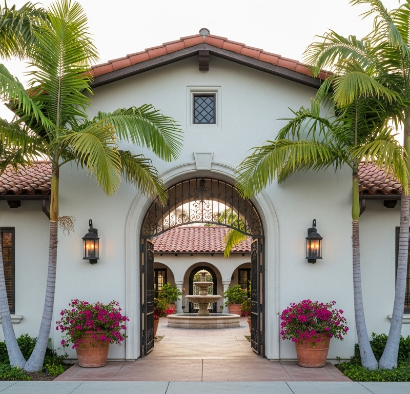 Welcoming San Diego treatment facility exterior in morning light