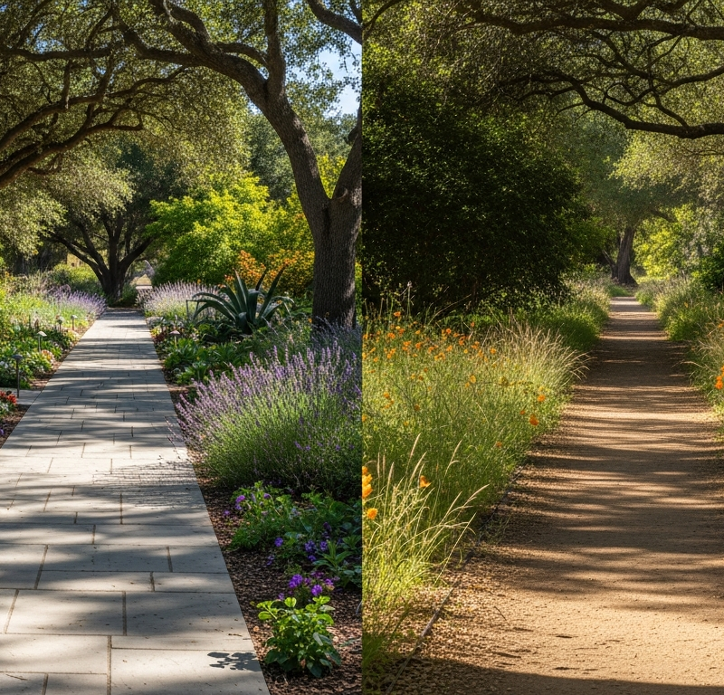 Two parallel paths symbolizing outpatient versus inpatient choices