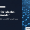 Editorial thumbnail for Refresh Recovery blog post on GLP-1 medications and alcohol use disorder, deep navy palette with abstract molecular pattern