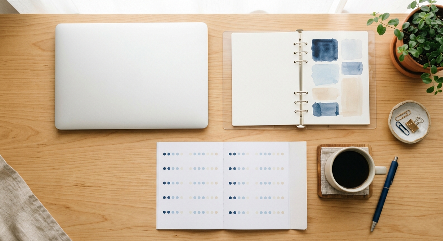 CalFresh work requirements San Diego — a laptop, calendar, and county resource flyer laid out as a person plans their monthly work, school, and volunteer hours