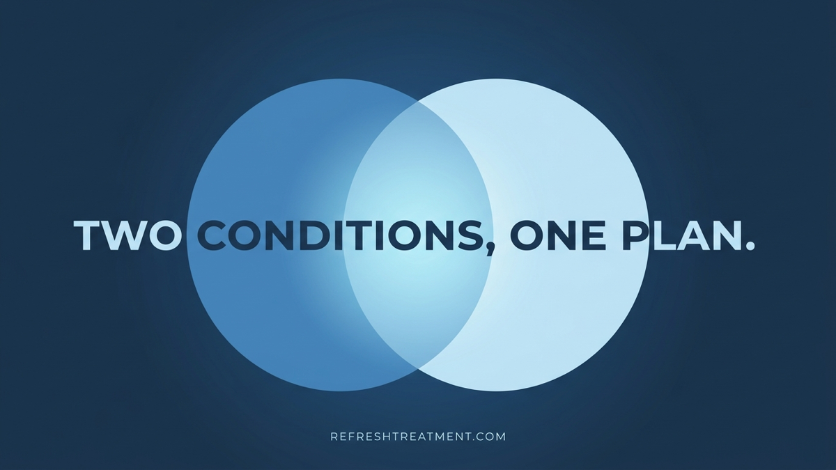 Dual diagnosis treatment in San Diego: two overlapping circles forming one plan at Refresh Recovery