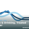 Abstract interwoven waves illustrating PTSD and alcohol use disorder treatment through integrated care in San Diego