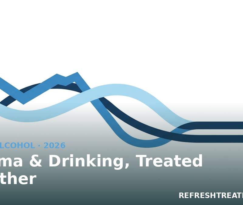 Abstract interwoven waves illustrating PTSD and alcohol use disorder treatment through integrated care in San Diego